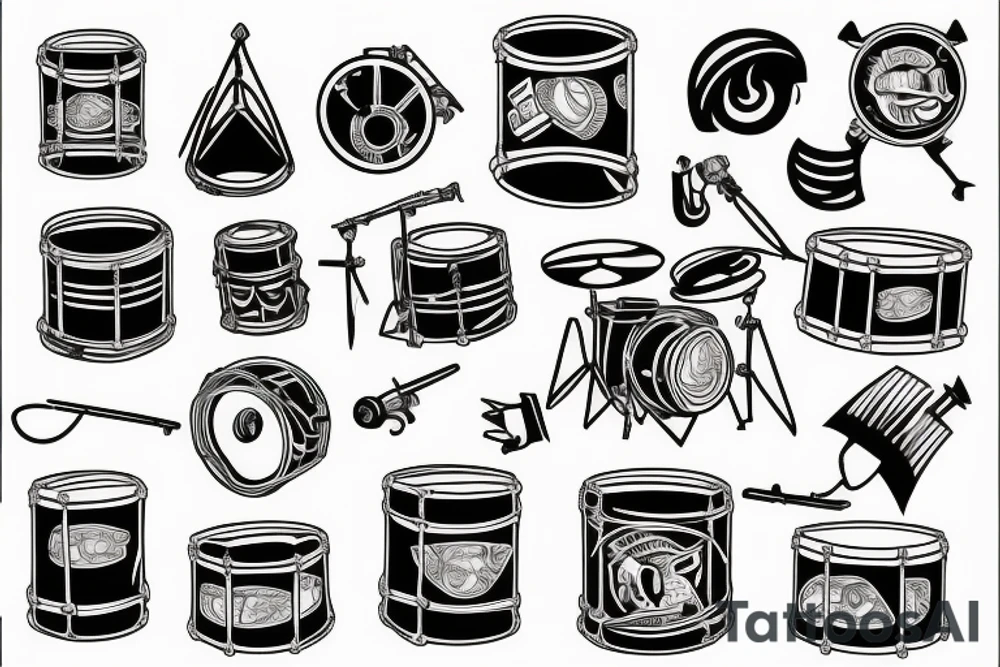 Drum and bass tattoo idea