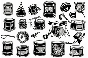 Drum and bass tattoo idea
