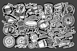 Drum and bass tattoo idea