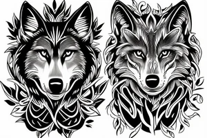 wolf a lot of eyes tattoo idea