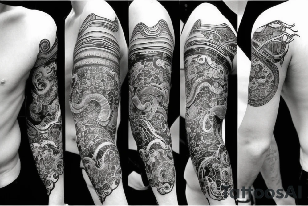 Samurai sleeve tattoo idea