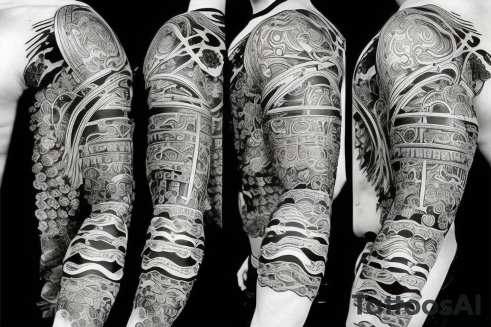 Samurai sleeve tattoo idea