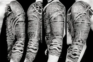 Samurai sleeve tattoo idea