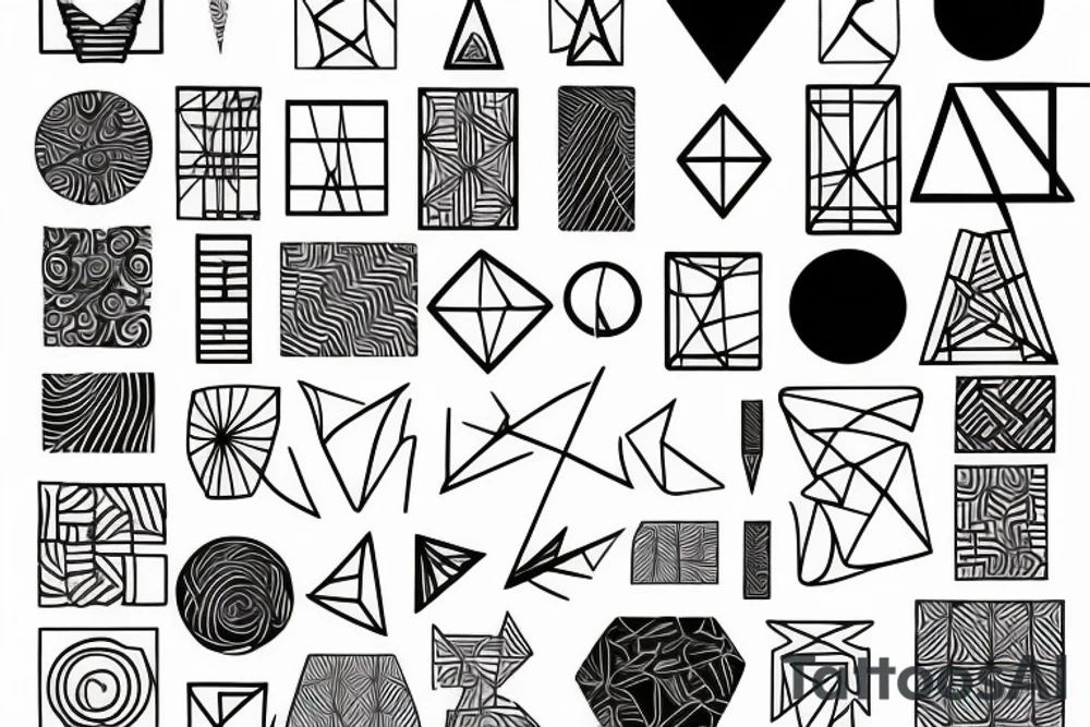 geometric shapes robert tattoo idea