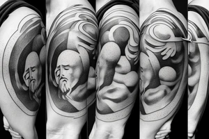 Sisyphus is destined to lift a stone uphill, knowing that he will roll back and he will have to repeat everything again. tattoo idea