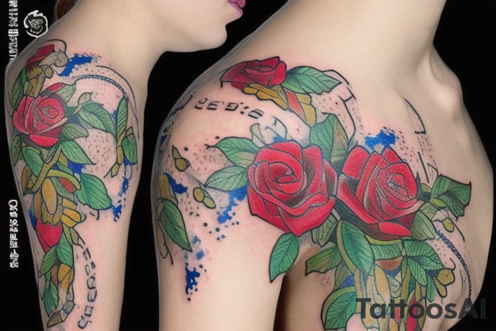 Человекоподобный волк хипстер, рвущий на себе рубашку в клетку tattoo idea