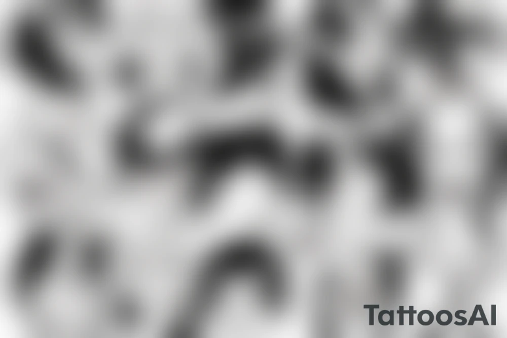 Girl ahegao tattoo idea