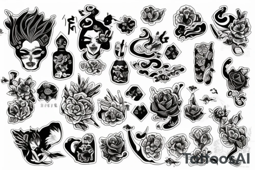Аниме девочка tattoo idea