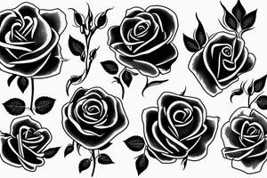 blooming rose tattoo idea