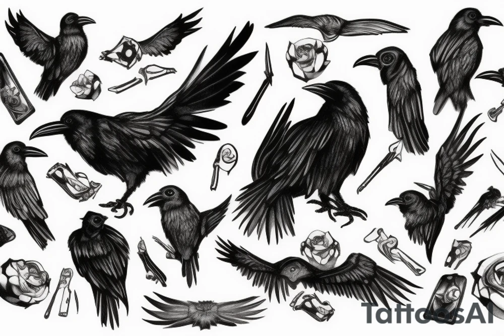 Bloody Raven tattoo idea