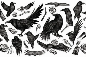 Bloody Raven tattoo idea