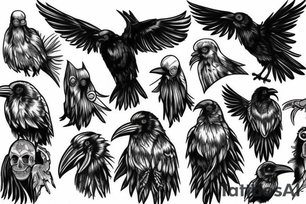 Bloody Raven tattoo idea