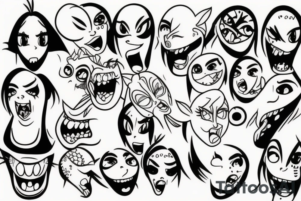 ahegao tattoo idea