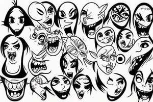 ahegao tattoo idea