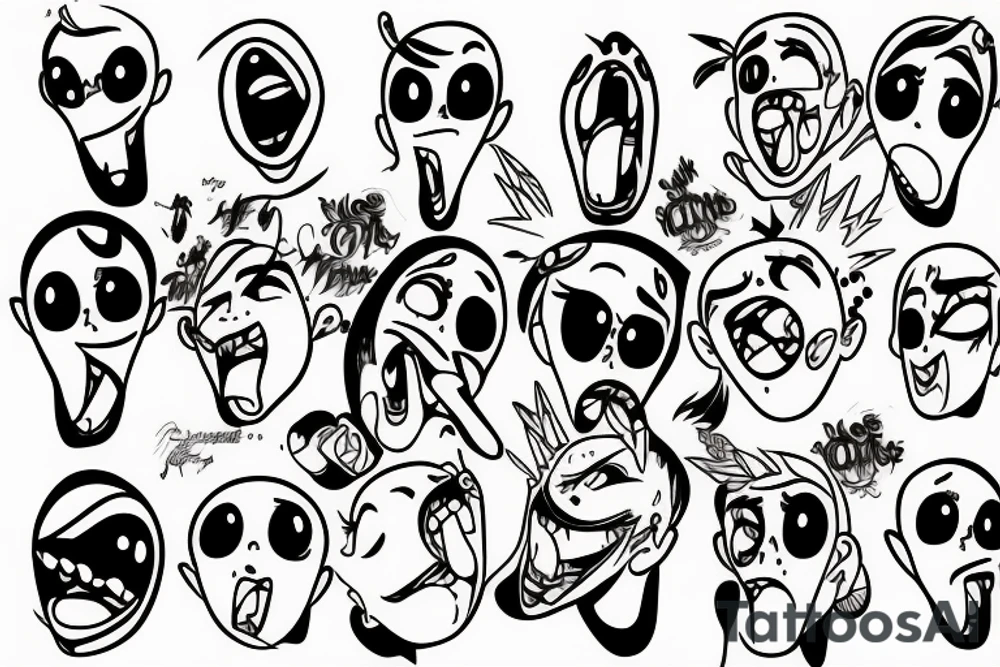 ahegao tattoo idea