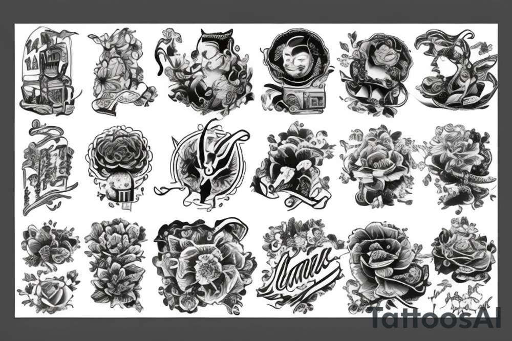 Аниме old school tattoo idea
