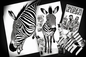 Zebra love rap and Ukraine tattoo idea