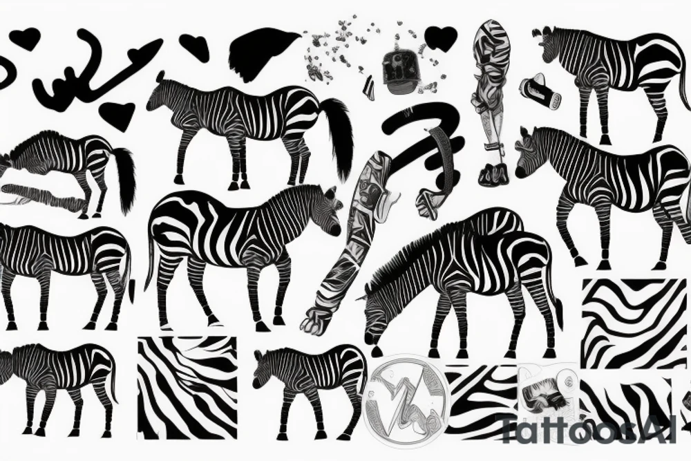 Zebra love rap and Ukraine tattoo idea