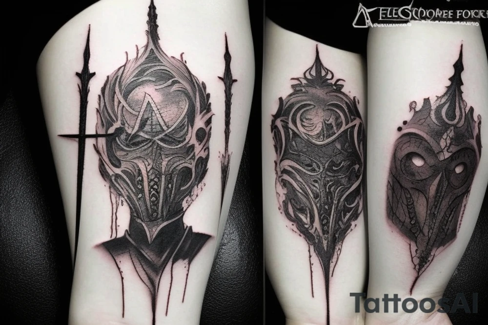 Bloodborne weapon tattoo idea