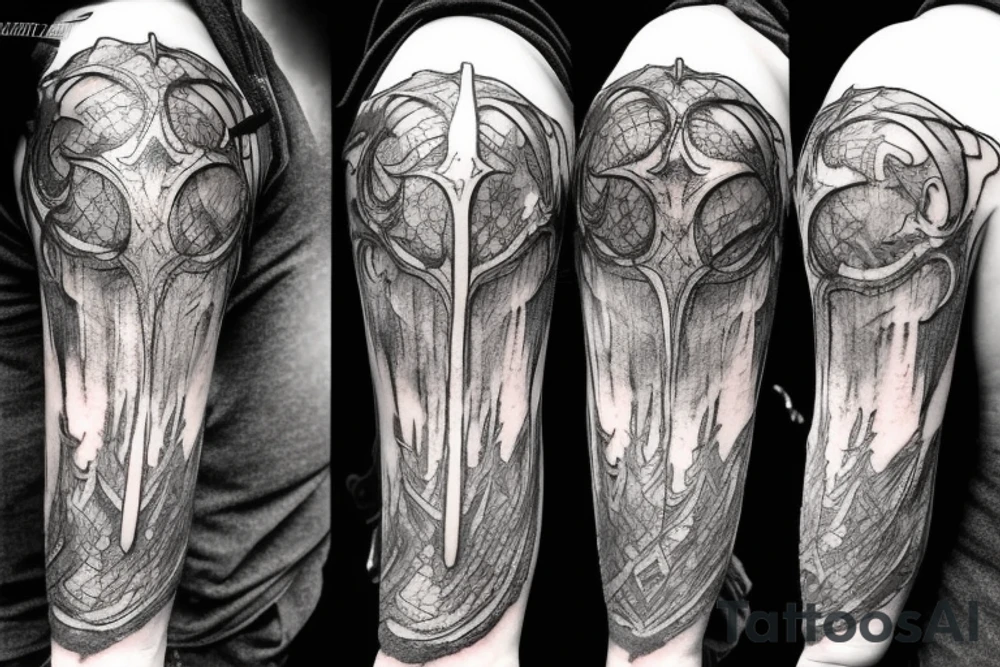 Bloodborne weapon tattoo idea
