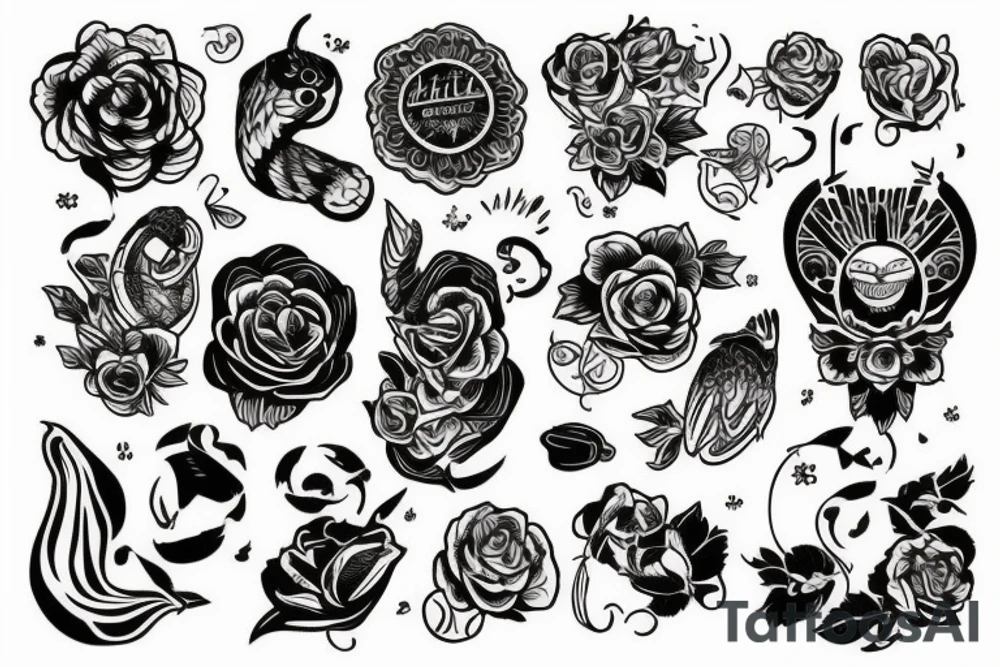 Клинок лист лотоса tattoo idea