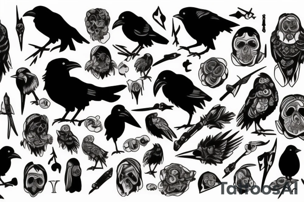 Bloody Raven tattoo idea