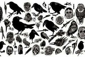 Bloody Raven tattoo idea