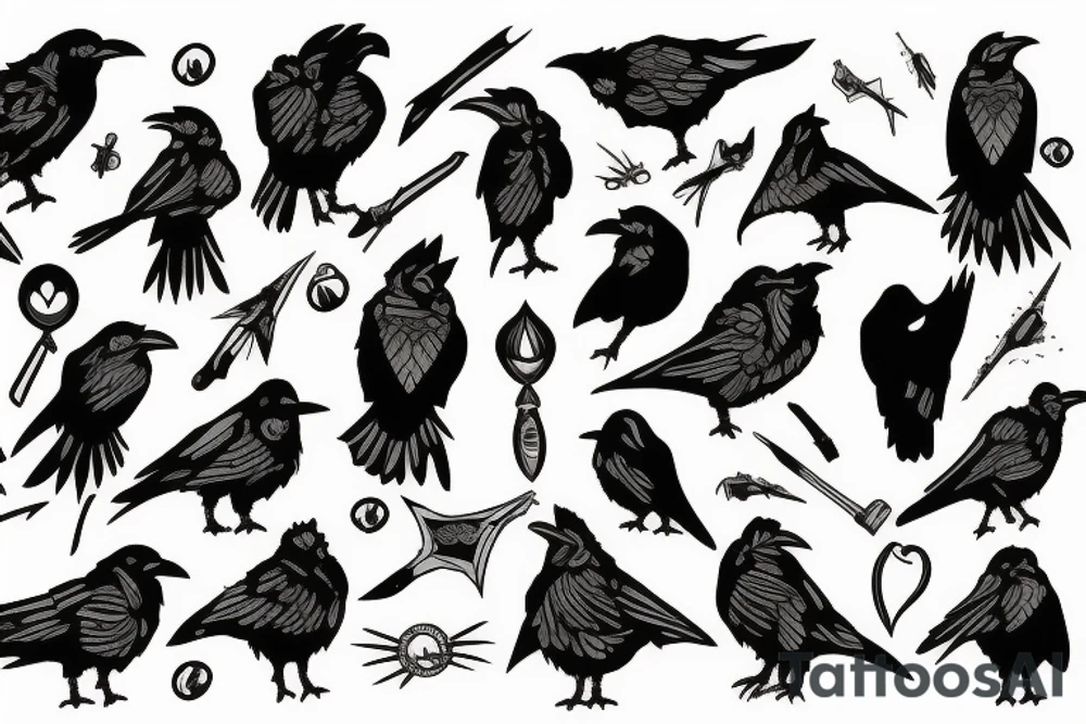 Bloody Raven tattoo idea