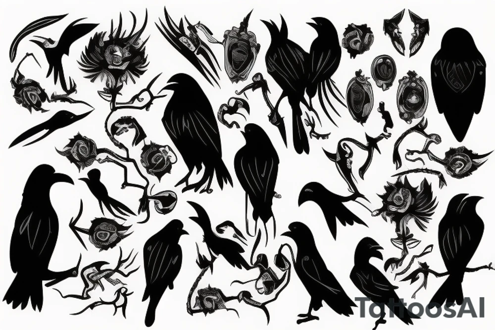 Bloody Raven tattoo idea