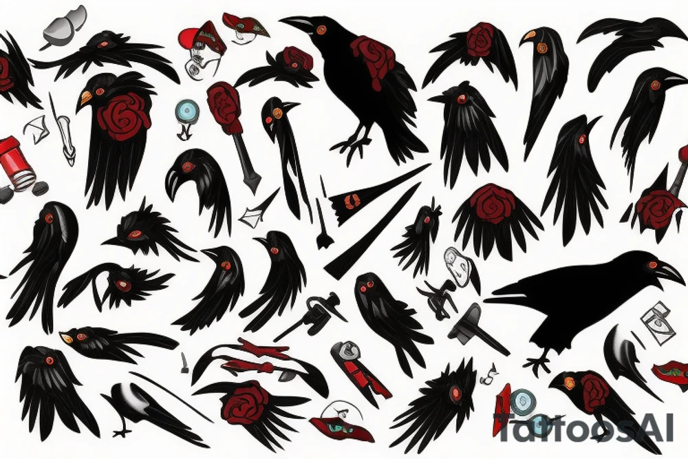 Bloody Raven tattoo idea
