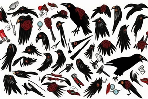 Bloody Raven tattoo idea