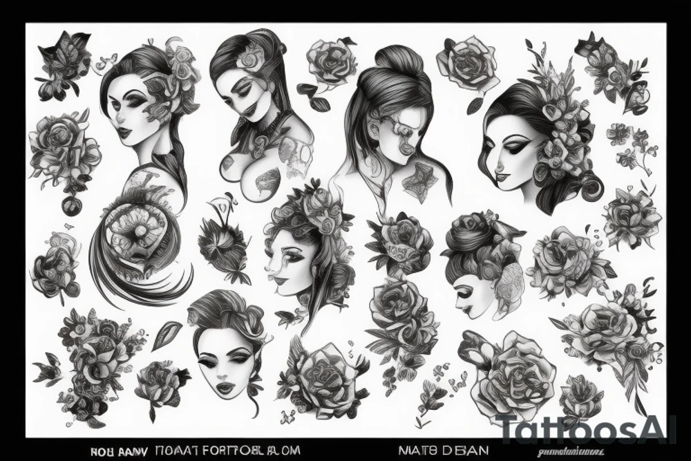 Women and man tattoo idea