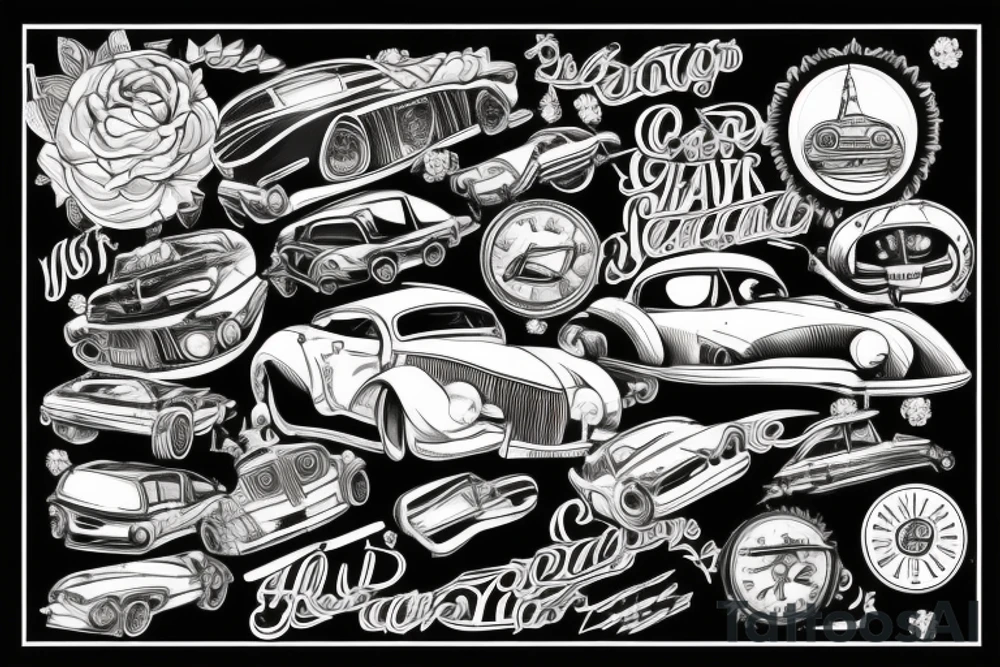 Car road tattoo idea