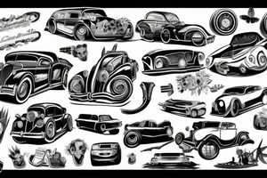 Car road tattoo idea