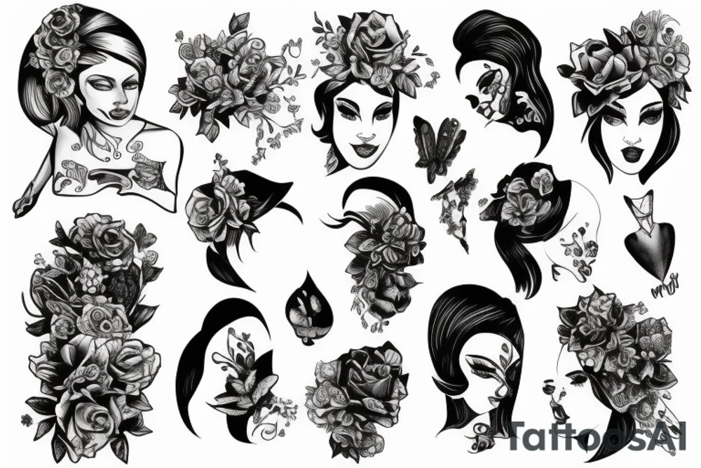 Women and man tattoo idea