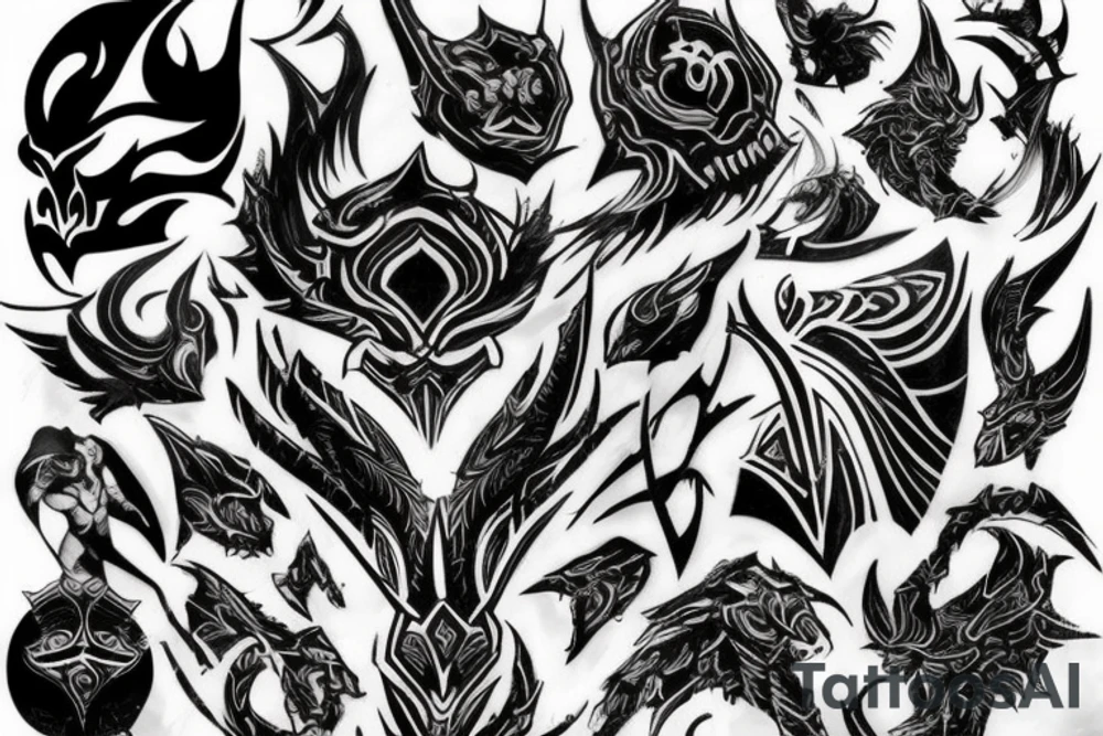 Инвокер из Dota 2 едет на гусе tattoo idea