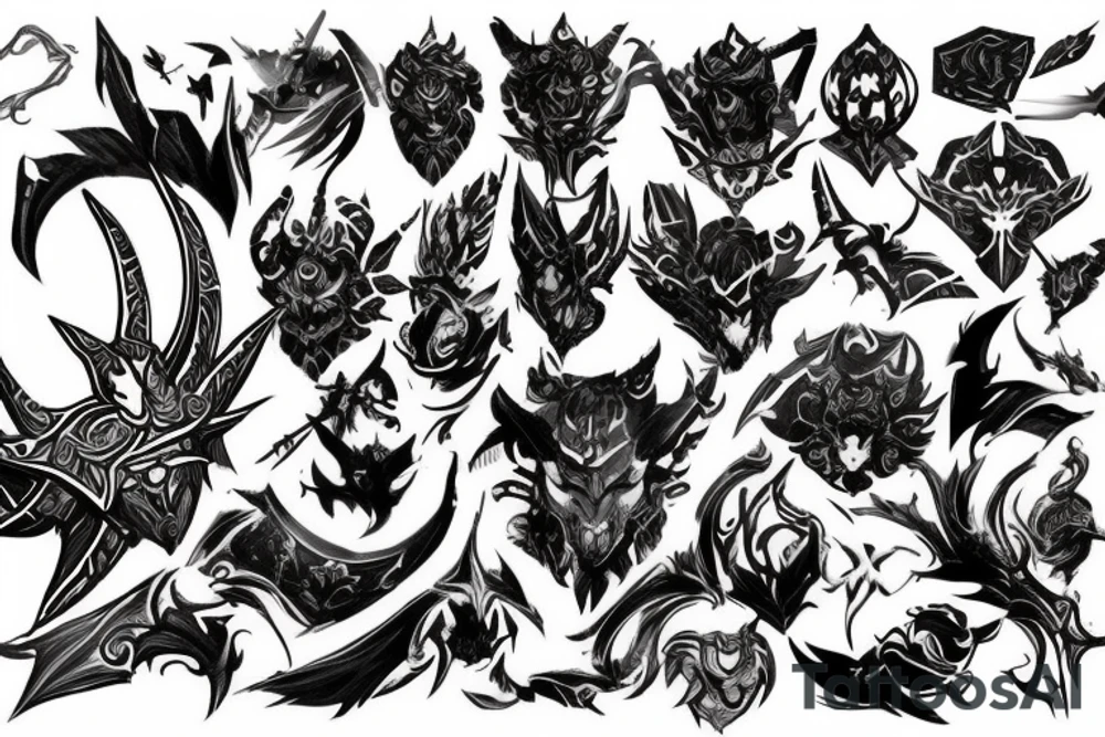 Инвокер из Dota 2 едет на гусе tattoo idea