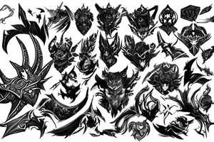 Инвокер из Dota 2 едет на гусе tattoo idea
