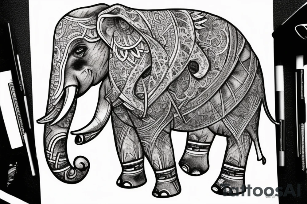 Elephant tattoo idea