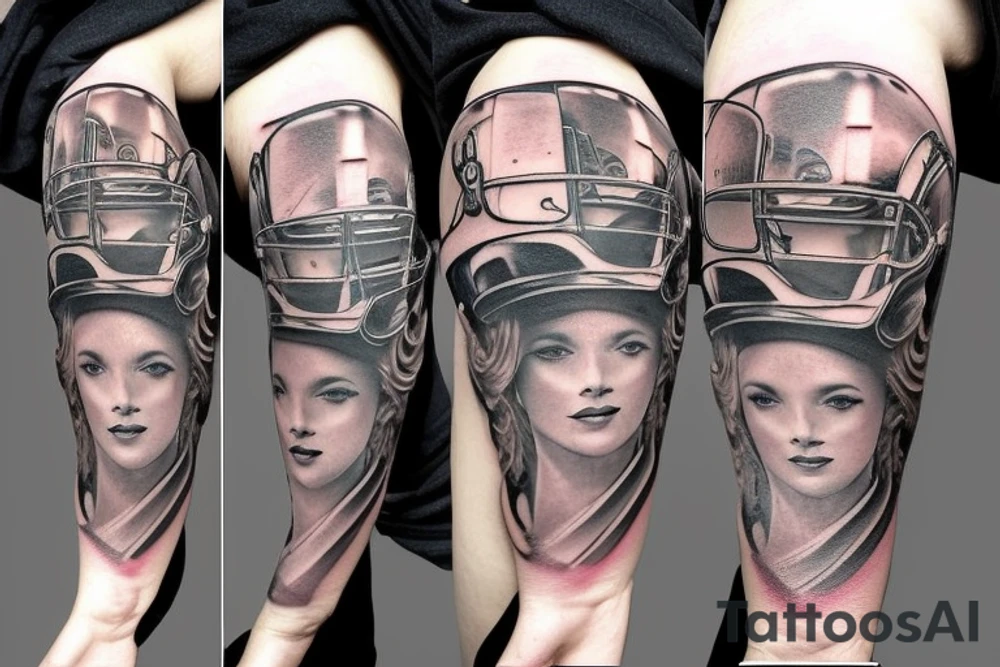 A drop of oil and helmet tattoo idea
