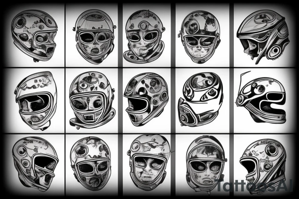 A drop of oil and helmet tattoo idea