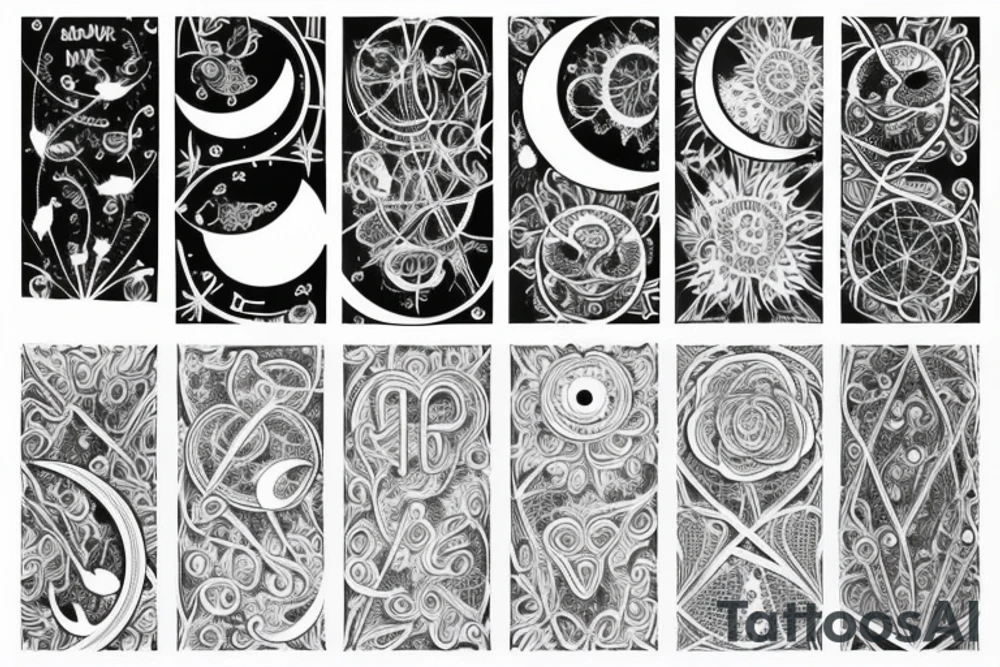 Moon with lace tattoo idea