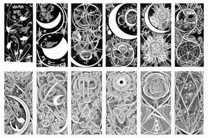 Moon with lace tattoo idea