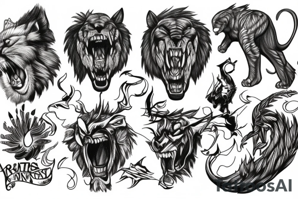 atlas roaring heaven tattoo idea