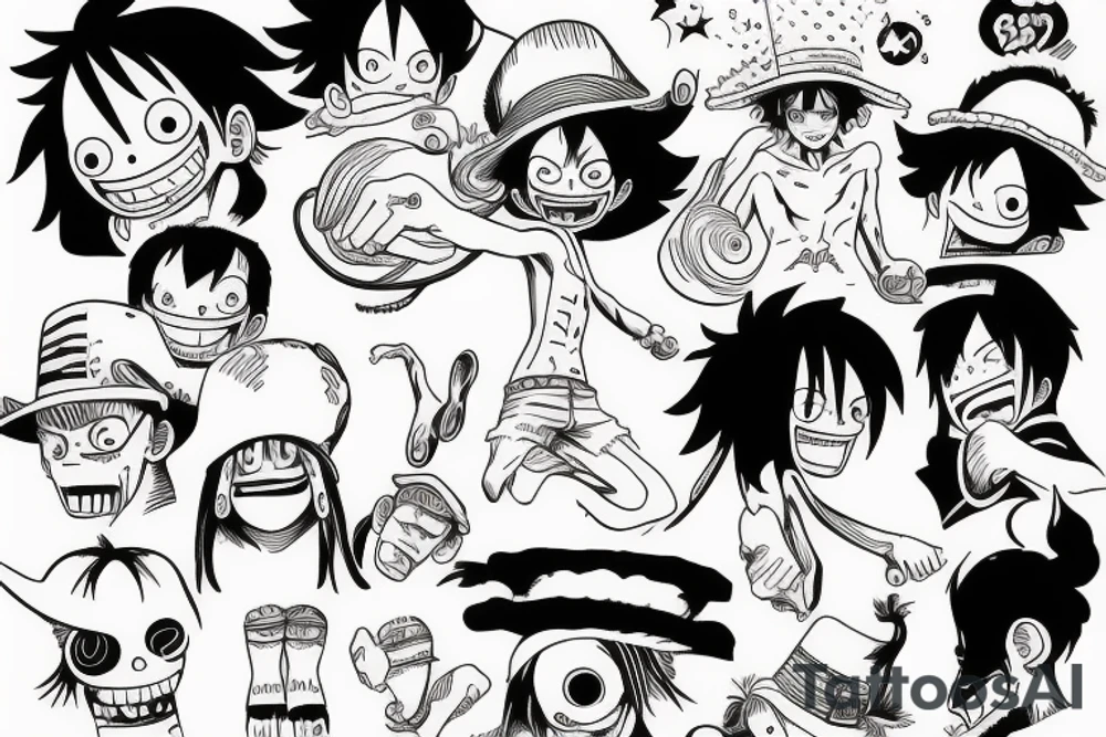 Monkey D luffy tattoo idea