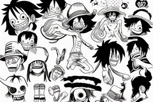 Monkey D luffy tattoo idea