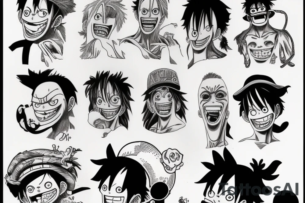 Monkey D luffy tattoo idea