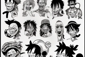 Monkey D luffy tattoo idea