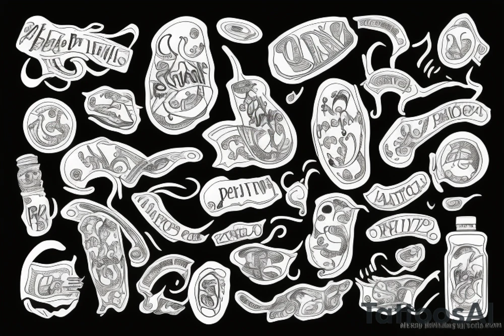 Pill of pregabalin tattoo idea