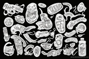 Pill of pregabalin tattoo idea